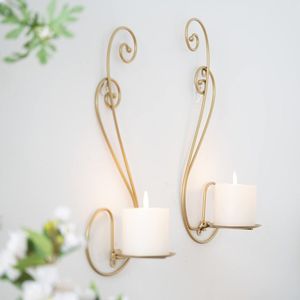 Decorative Metal Candle Sconce Wall Holder For Hotel Restaurant Wedding And Home Accent Decoration - Product Image 4