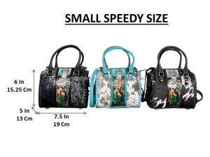Hot Selling Western Hand Tooled Cowhide Leather Small Speedy Duffel Bags Luxury Artistry Designer Crossbody Handbags for Women - Product Image 2