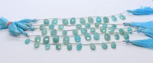 Perles de pierre précieuse Amazonite naturelle facettées en forme de poire AAA 8x11 MM, brin de 6 pouces, perles en vrac de forme poire facettées en Amazonite - Product Image 4