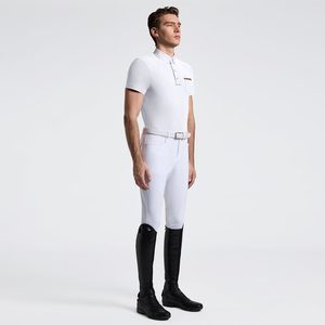 High Quality 4way Stretch Horse Riding Equestrian Shirt Top <b>Base</b> <b>Layer</b> Competition Show Shirt Polo in Soft Feel Technical Fabric - Product Image 5