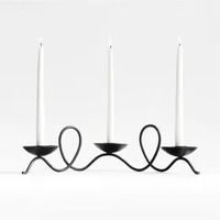 Support de bougie en métal artisanal sans flamme, décor classique, écologique, élégant centre de table, accent vintage pour l'intérieur de la maison