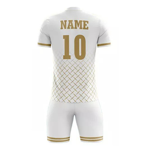 เสื้อฟุตบอลคุณภาพสูง ระบายอากาศได้ดี แบบสั้น สั่งทำได้ พิมพ์ลายแบบ Sublimation วัสดุโพลีเอสเตอร์ 100% ชุดฟุตบอลสำหรับทุกเพศ - Product Image 4