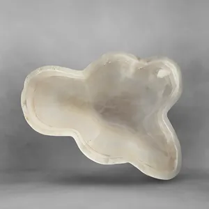 Afghan White Onyx <b>Marble</b> Rough Serving Bowl Fire Resistant Modern Kitchen Dining Villa Living Room Wall Cladding - Product Image 4