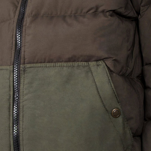 GYM Active Men's High Quality Brown Breathable Windproof <b>Waterproof</b> Wool Lined <b>Puffer</b> Zipper Front Logo Casual Winter <b>Jacket</b> - Product Image 4