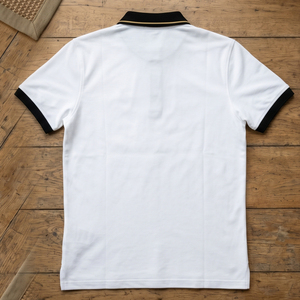 Polo homme noir à manches courtes, couleur unie, décontracté, léger, col rabattu, pour l'été - Product Image 4
