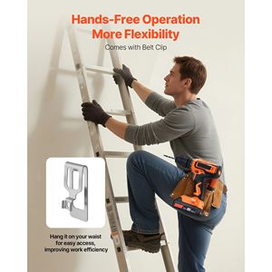 Cordless 1/2 Inch Metal Chuck Power Drill Driver Kit with Dual-<b>Speed</b> Variable & Lithium Battery Charger Featuring Belt <b>Clip</b> - Product Image 5