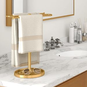 <b>Bathroom</b> Hand Towel Holder Stand Gold S Shape Countertop Towel Standing for Bath Towel <b>Bathroom</b> <b>Accessories</b> At Lowest Price - Product Image 2