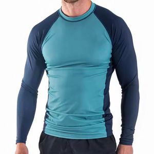 Rashguard OEM ODM Rash Guard Men Sublimation <b>Printed</b> Spandex Bjj Rash Guard Gym <b>Surfing</b> Diving Rashguard Compression Shirts MMA - Product Image 6