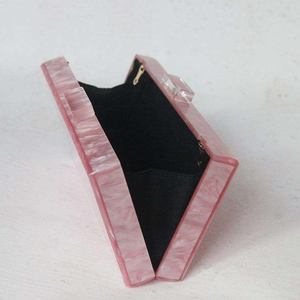 Bolso de mano de resina rosa de lujo, único y moderno, para bodas, elegante, para fiestas nupciales y de noche, para mujer, de MULTI CRAFT - Product Image 2