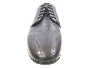 Zapatos Oxford de Vestir para Hombre, Negros, de Cuero Genuino, Punta Redonda, con Cordones, Suela de Goma Antideslizante, para Todas las Temporadas, Oficina, Carrera, Color Sólido - Product Image 2