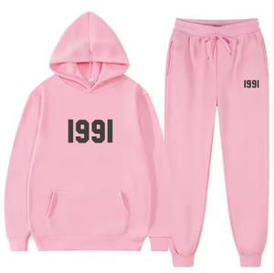 Conjunto de Sudadera con Capucha para Hombre y Mujer, Diseño Moderno con Letras Estampadas, Estilo Holgado e Informal - Product Image 4