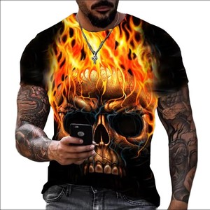 T-shirt décontracté à manches courtes pour homme, col rond, coupe ample, 220 grammes, respirant - Product Image 1