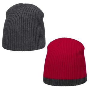 Gorro de Punto Acanalado Unisex de Color Sólido, 100% Acrílico, Cálido para Invierno, Casual, para Adultos, 58-60CM, con Ribete en Contraste, para Exteriores - Product Image 6