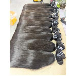 Vente en gros 100% Extensions de cheveux vierges bruts vietnamiens à trame dentelle frontale d'un donneur de haute qualité de couleur naturelle droite 100gr - Product Image 1