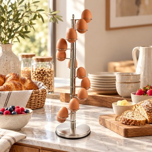 Soporte para Huevos de Madera Personalizado, Ecológico, Duradero, Moderno, Bandeja para Huevos, Organizador de Cocina, Decoración Hecha a Mano, Regalo Artesanal - Product Image 1