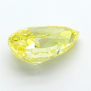 Excellente pierre précieuse synthétique taillée en forme de poire de 7,02 carats, jaune vif fantaisie, diamant cultivé en laboratoire, certifié IGI, clarté VS1 - Product Image 2