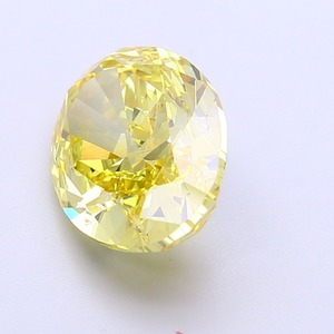 Diamant Jaune Vif Fantaisie de 5,01 Carats, Coupe Ovale Modifiée, Polissage Excellent, Clarté VS2, Certifié CVD, Pierre Précieuse Non Montée, Cultivée en Laboratoire - Product Image 2