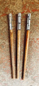 Shell Inlaid Wooden <b>Chopsticks</b> Traditional Chinese Design High Gloss Eco-Friendly <b>Reusable</b> Flatware Set for Party - Product Image 5