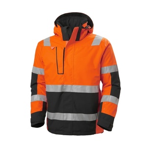 Hi Vis Class 3 <b>Jackets</b> Multi Pockets Winter <b>Construction</b> <b>Work</b> Two Tone Reflective Clothing Workwear Safety <b>Jacket</b> - Product Image 1