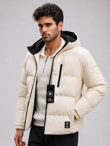 Chaqueta Acolchada de Lona para Hombre de Alta Calidad 2026, Impermeable, con Capucha, Ligera y Cálida, para Viajes Casuales y Uso Diario - Product Image 5