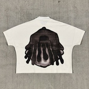Ensemble de t-shirts coupe ample avec logo imprimé, fabriqué sur mesure en usine, haute qualité, poids lourd, ensemble 2 pièces imprimé numériquement - Product Image 5