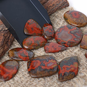 Cabujón de Ágata Natural con Costura, Gema Suelta Pulida para Fabricación de Joyería y Colgantes - Product Image 1