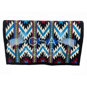 Couvertures de selle personnalisables surdimensionnées 34x36 en 100% laine de Nouvelle-Zélande pour l'équitation sportive et les compétitions western. - Product Image 4