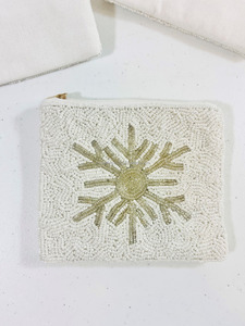 Notebook Theme Silk Beaded Magnetic Closure Foldable Clutch A+ Good Grade Face Wallet Girls Teacher Casual Handbags <b>Gift</b> <b>Bag</b> - Product Image 5