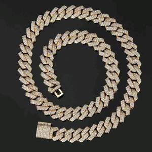 Colgante de Diamante CVD Creado en Laboratorio con Nombre Personalizado, Cadena Miami Cuban Link Totalmente Cubierta de Diamantes, Relojes de Moissanita, Reloj USA UK - Product Image 1