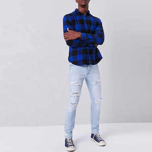 Premium Men Streetwear <b>Jeans</b> with Washed Denim Fabric and Casual Fashion Style - Product Image 5