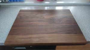Planche à découper artisanale en bois d'acacia naturel, durable, faite à la main, de forme rectangulaire, épaisseur 1,2 cm, compatible lave-vaisselle, outil de cuisine pour - Product Image 5
