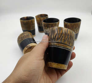 Vaso de chupito de cuerno vikingo Natural hecho a mano de la mejor calidad, estilo náutico de Animal Medieval personalizable, técnica pulida - Product Image 3
