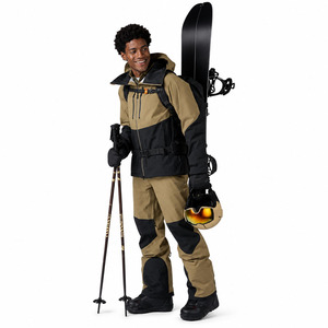 Custom Men Ski <b>Suit</b> 2-Piece Ski <b>Suit</b> Hooded Winter Jacket and <b>Snow</b> Pants for Skiing and Snowboarding - Product Image 1