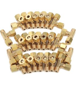 Conectores en T de Latón Personalizados, Mecanizados por CNC, Lisos, de 1/8", 1/4", 3/8", 1/2", 6mm, 8mm, 10mm, 12mm, con Doble Férula de Compresión Hidráulica - Product Image 3