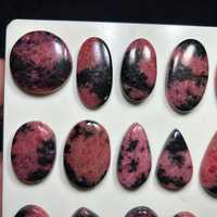 Cabochon en quartz naturel rose et noir, pierre précieuse polie, pierre brute pour la fabrication de bijoux, anneaux, pendentifs, AMAN GEMS JEWELLERY, couleur Rajasthan