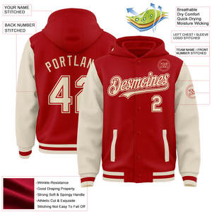 เสื้อแจ็คเก็ต Letterman แบบกำหนดเอง พรีเมียมสำหรับทีม ปักโลโก้ แขนเสื้อแบบถัก รับผลิตแบบ OEM ODM ขายส่งจากโรงงาน - Product Image 2