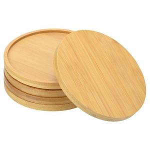 Ensemble de sous-verres en bois écologiques, sous-verres en bois naturel pour tasses à thé et à café, protection de table - Product Image 2