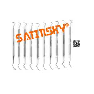 Ensemble de pinces de précision en acier inoxydable Satinsky, multifonctionnelles, à pointes incurvées et dentelées, poignée ergonomique, classe III, 11 positions de mâchoires - Product Image 3