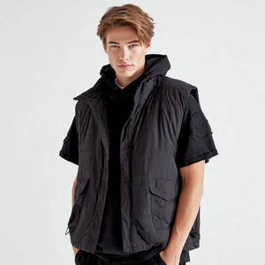Autumn Winter Vest Sleeveless <b>Padded</b> Puffer Coat Men Stand Collar Sleeveless <b>Padded</b> Vest Men Zipper High Streetwear <b>Padded</b> Vest - Product Image 5