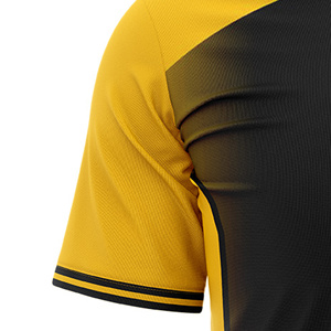 Custom Sublimated <b>Soccer</b> Jersey Men Yellow Black Dot Pattern Crew Neck Short Sleeve Moisture Wicking Regular Fit Lightweight - Product Image 3