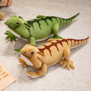 Peluche réaliste de dragon barbu et iguane vert, jouet en peluche doux, lézard en polyester hypoallergénique, poupée câline, cadeau pour enfants - Product Image 1