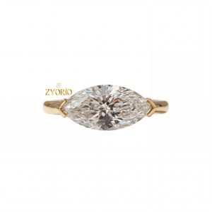 10K Gold Marquise Cut Lab Grown Diamond Engagement <b>Ring</b> <b>Solitaire</b> Wedding <b>Ring</b> Women Fine Jewelry Custom <b>Ring</b> - Product Image 6