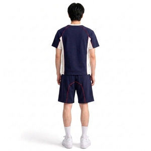 Conjunto de Camiseta y Pantalones Cortos para Hombre, Premium, Poliéster/Algodón, Bloques de Color, 220GSM, Secado Rápido, Transpirable, Corte Regular, Personalizable - Product Image 2