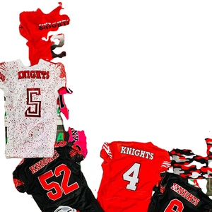 Jersey de fútbol americano bordado de talla grande pantalones de sublimación elásticos transpirables cortos hechos en fábrica de Pakistán-fotos reales - Product Image 1