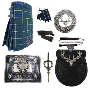 Conjunto Completo de Kilt de Lana Acrílica Sólida con Diseño de Ciervo de 8 Piezas para Amantes de la Música, Regalo para Principiantes, Kilt Duradero y Ligero de 8 Yardas con Cabeza de Ciervo - Product Image 3