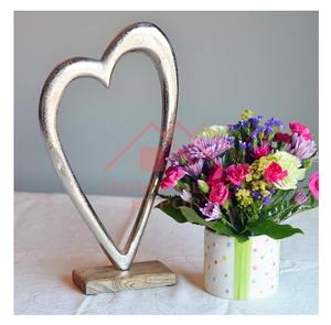 Design attrayant décor de table Sculpture en métal sculpture polie moderne forme de coeur salon et décor à la maison - Product Image 4