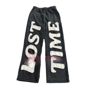 OEM 2025 personnalisé hommes lavage à l'acide coupe coudre 500GSM pour bouffée impression fermeture éclair à capuche pantalons de survêtement ensemble brodé Baggy survêtement pour - Product Image 3