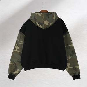 Sweat à capuche personnalisable 100 % coton pur pour homme, imprimé dessin animé, patchwork, manches longues, molleton 420 g/m², impression numérique printemps - Product Image 3
