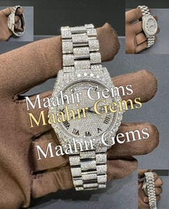 Reloj de Lujo Hip Hop con Moissanita para Hombre, Mecánico, VVS, con Incrustaciones de Moissanita, Caja de Acero Inoxidable de Alta Calidad - Product Image 2