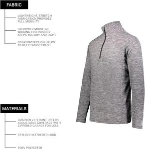 Men Sports Long Sleeve Half Zip Sweatshirt Fitness Jogging Tops Breathable Training Compression Running 100% Polyester - Product Image 2
